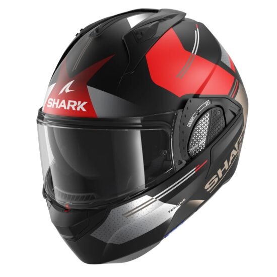Casque SHARK EVO-GT Tekline Mat (Noir Mat/Rouge Mat)