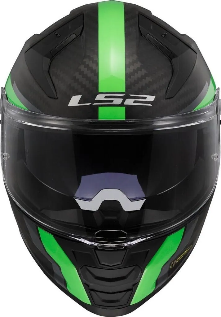 Casque LS2 Vector 2 Carbon Grid Matt (Fluo Green) – Image 4