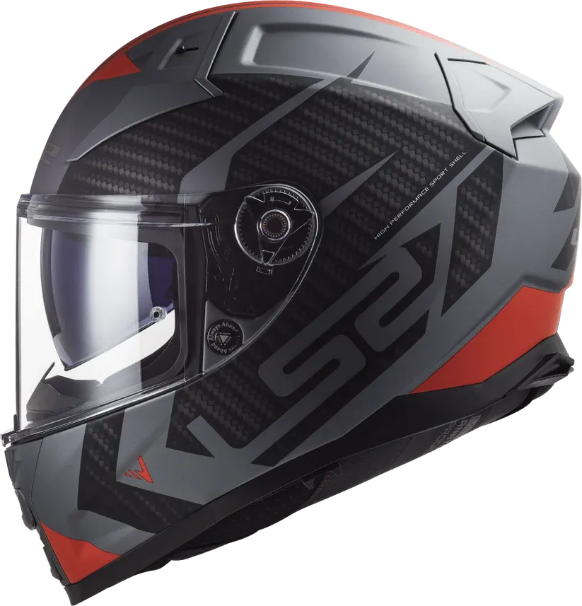 Casque LS2 Vector 2 Splitter Matt (Titanium Red)