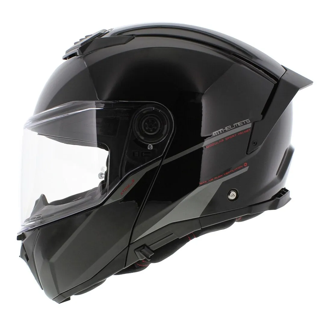 Casque MT Atom 2 SV Solid A1 (Gloss Black) – Image 6