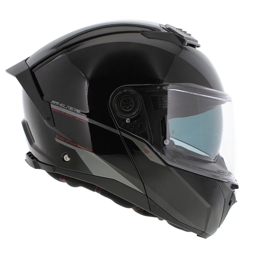 Casque MT Atom 2 SV Solid A1 (Gloss Black) – Image 4