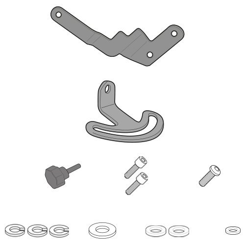 Kit de renfort GIVI D5108KIT pour bulles 5108DT, 5108D, 5124DT et 5124D