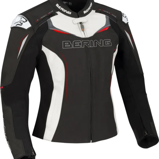 Blouson BERING Lady Vip-R (Noir/Blanc/Rouge)