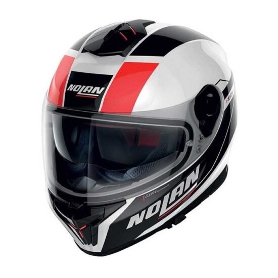 Casque NOLAN N80-8 Mandrake N-Com (Blanc/Noir/Rouge)