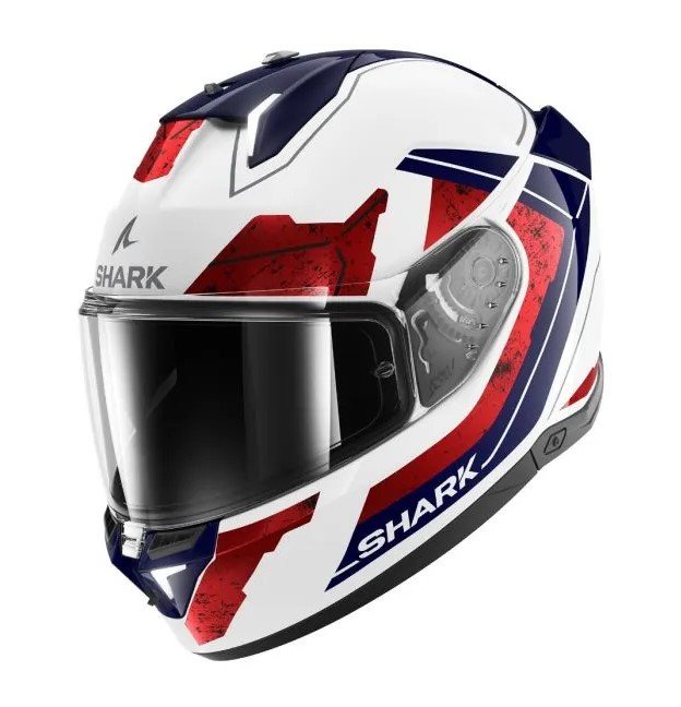 Casque SHARK Skwal i3 Rhad (Blanc/Rouge/Bleu)