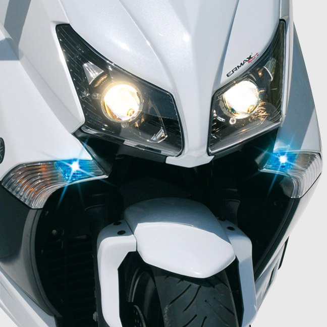Paire de Veilleuses à LED Bleu ERMAX pour Yamaha T-Max 530 (12-14)
