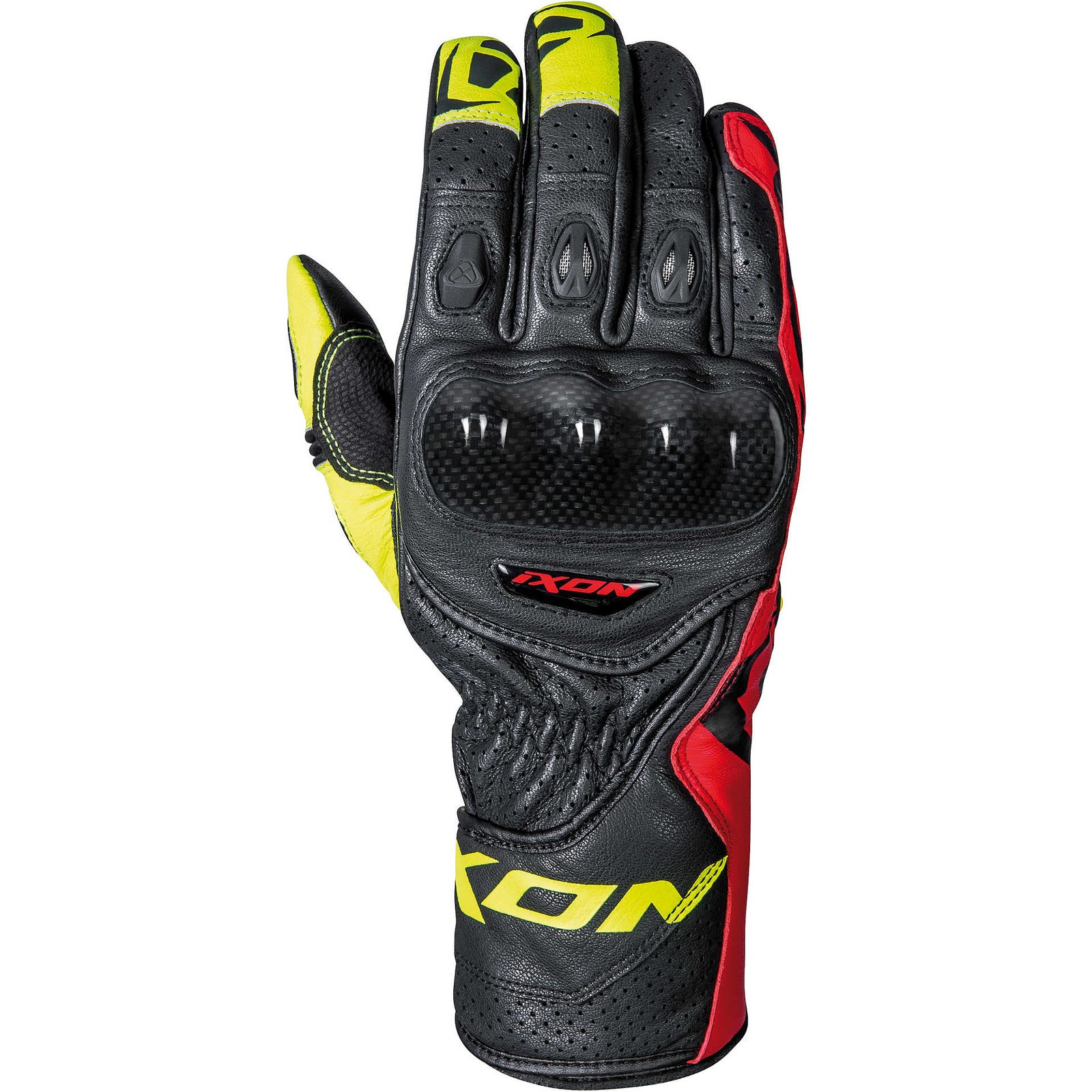 Gants IXON RS Circuit-R (Noir/Rouge/Jaune)