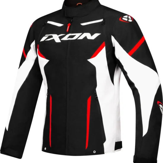 Blouson IXON Striker (Noir/Blanc/Rouge Vif)